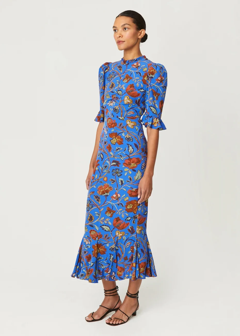 Rhode Resort Felix Dress in Royal Vichy Rose Grande
