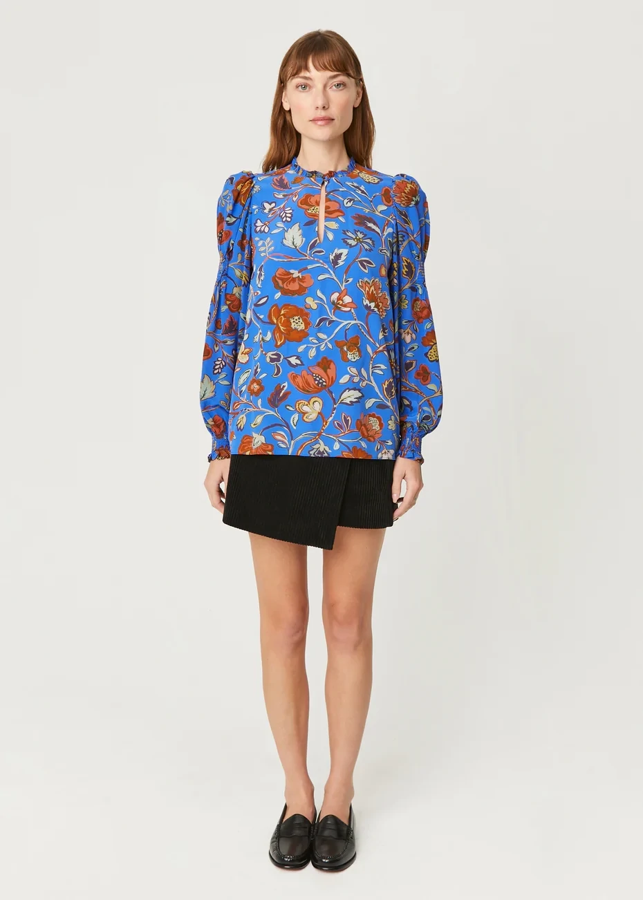 Rhode Resort Henry Top in Royal Vichy Rose Grande