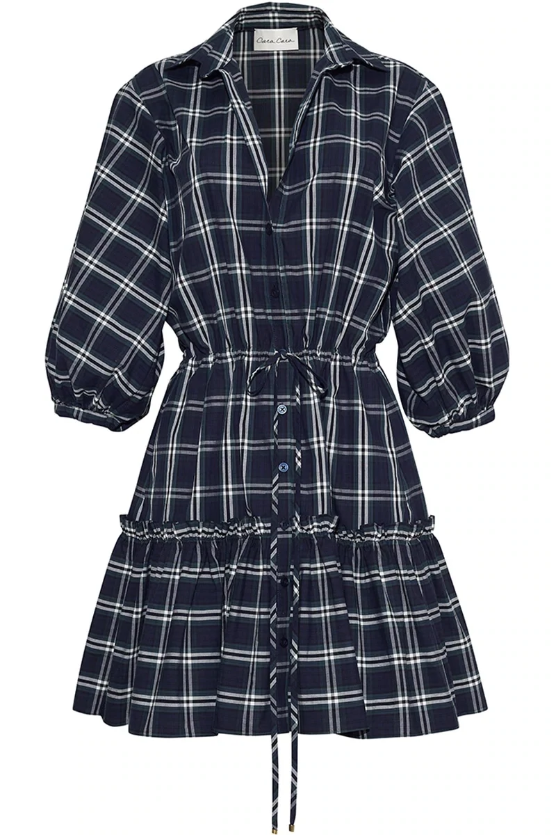 Cara Cara Robin Dress in Yard Dyed Plaid