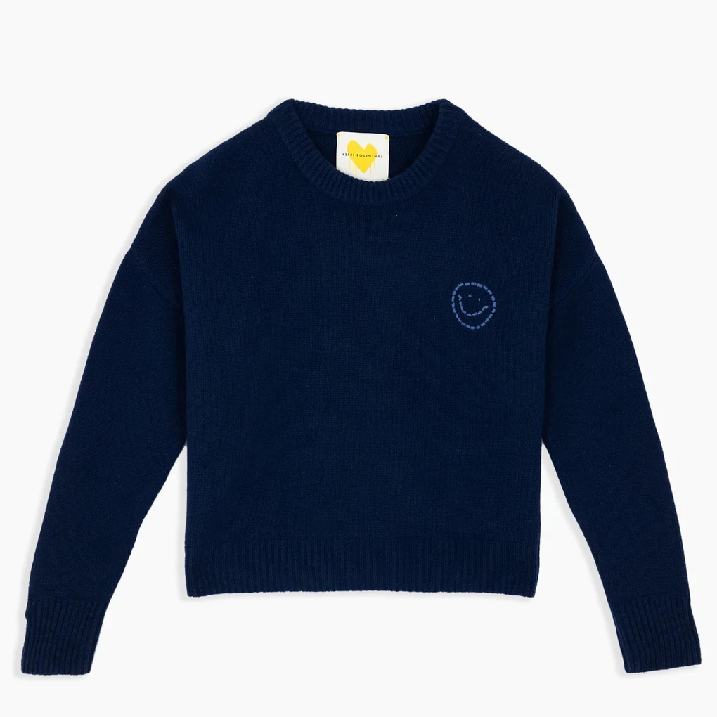 Kerri Rosenthal Boyfriend Pullover Happy Everything