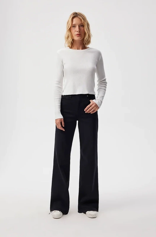 AMO Frida Wide Leg in Black Oak
