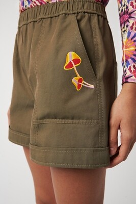 Chufy Janis Embroidered Short in Trippy Military