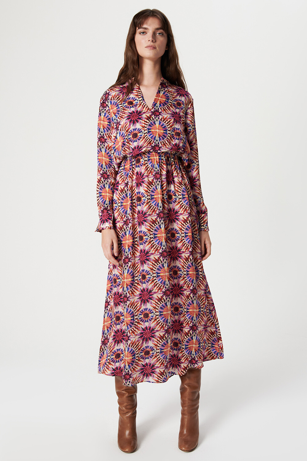 Chufy Layla Maxi Dress in Fractal Red