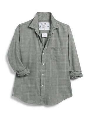 Frank & Eileen Barry Button Up in Green Plaid