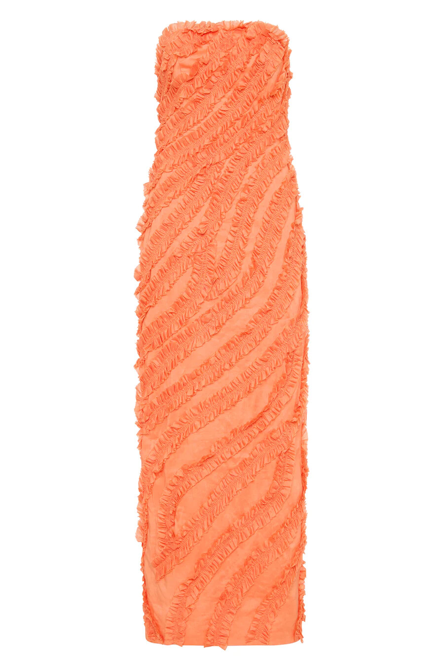 Aje Terrene Frill Maxi Dress in Sunset Orange