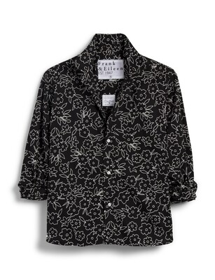 Frank &amp; Eileen Silvio Button Up in Black &amp; White Floral
