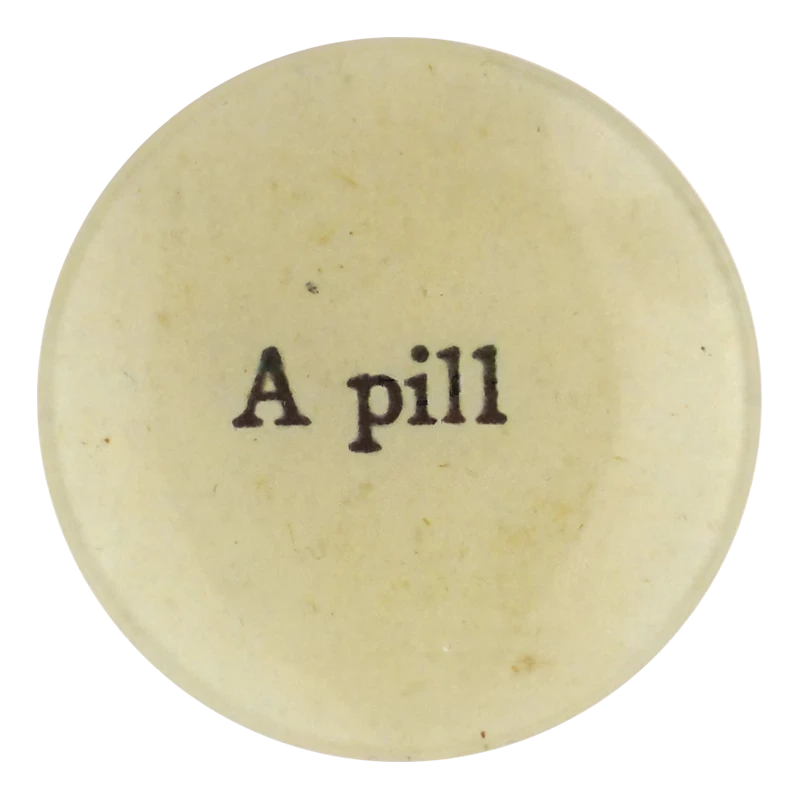 John Derian Decoupage "A Pill" 4" Round Plate