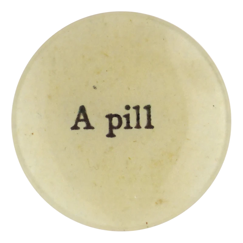 John Derian Decoupage &quot;A Pill&quot; 4&quot; Round Plate