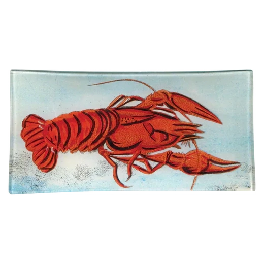 John Derian Decoupage &quot;Painted Lobster&quot; 4 x 9&quot; Rectangular Tray