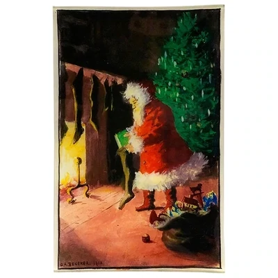 John Derian Decoupage "Painted Santa" Wall Tray