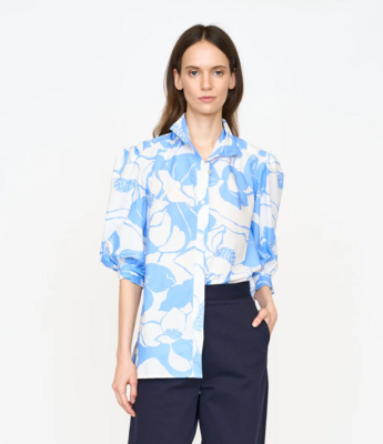 Christy Lynn Maisy Top in Blue Chelsea Floral