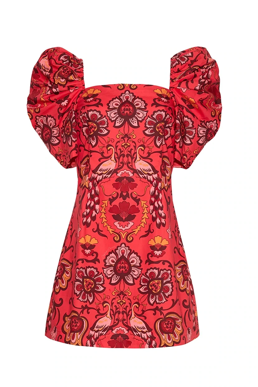 Cara Cara Kelly Dress in Peacock Watermelon