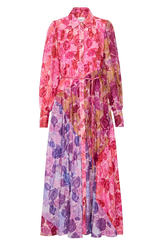 Aje Collisions Smock Maxi Dress in Kaleidoscopic Rose