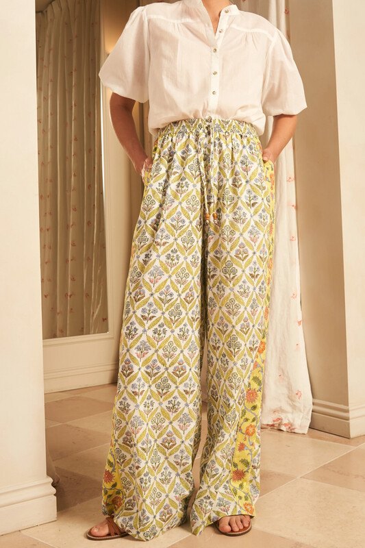 Hannah Artwear Annalise Pant in Campanilla Mimosa
