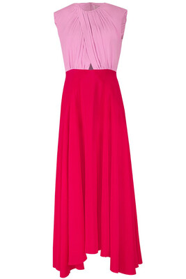 Saloni Divya Dress Light Peony & Raspberry