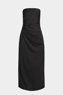 10 Crosby Harriet Strapless Midi Dress in Black