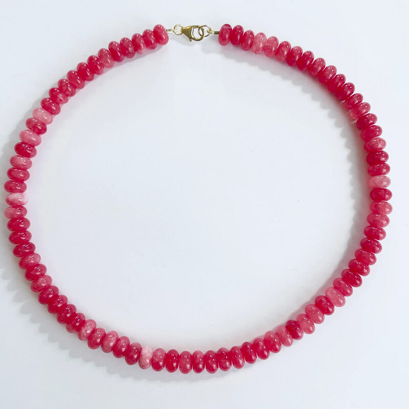 Theodosia Salmon Angelite Candy Necklace