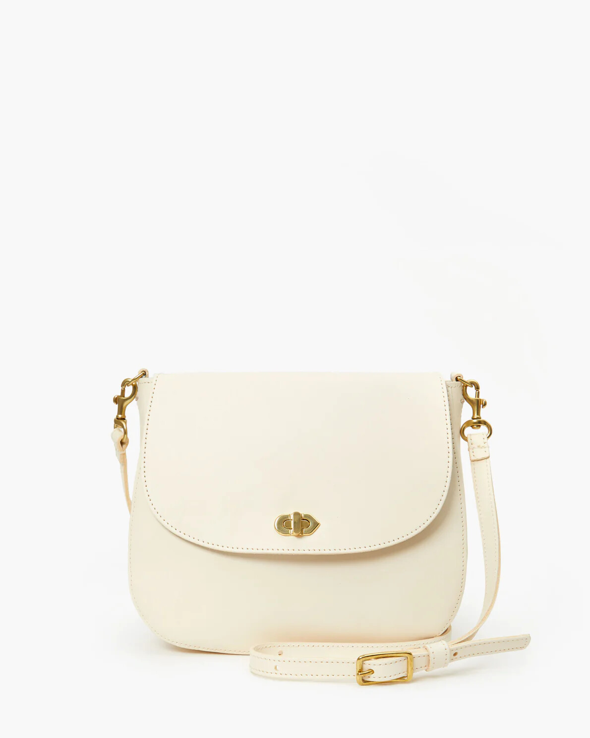 Clare V Turnlock Louis in Cream