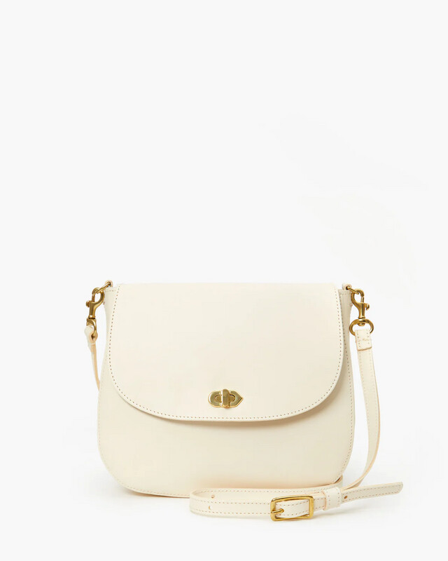 Clare V Turnlock Louis in Cream