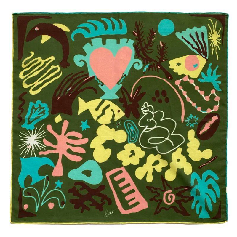 Lar Studio Coral Khaki Bandana
