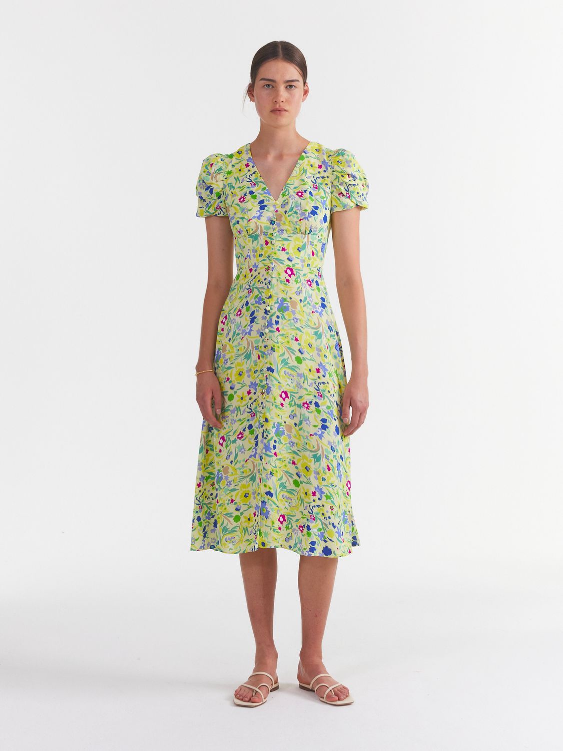 Saloni Margot Dress in Bouquet Meringue