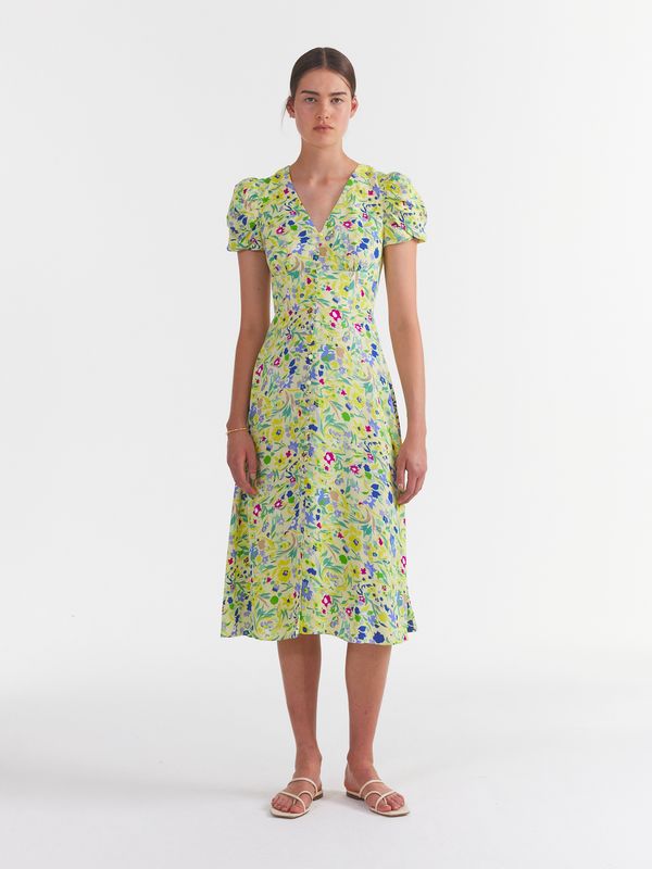 Saloni Margot Dress in Bouquet Meringue