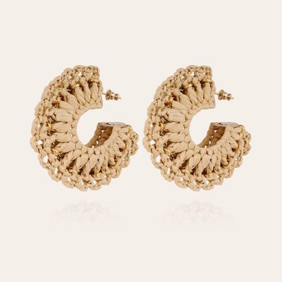 Gas Bijoux Crocus Earrings in Raffia Gold