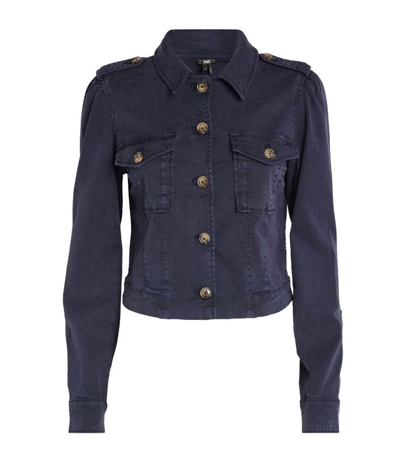 Paige Cropped Pacey Jacket in Vintage Cosmic Navy