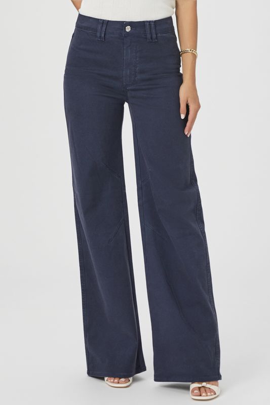 Paige Clean Front Sasha 32&quot; in Navy Seascape