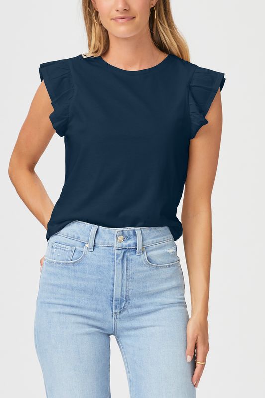Paige Erissa Tee in Navy