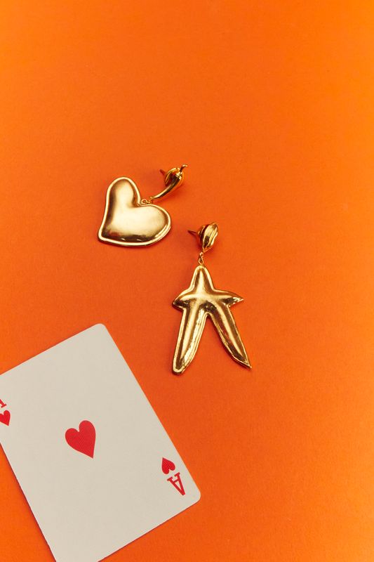 Alemais High Roller Heart Star Earrings