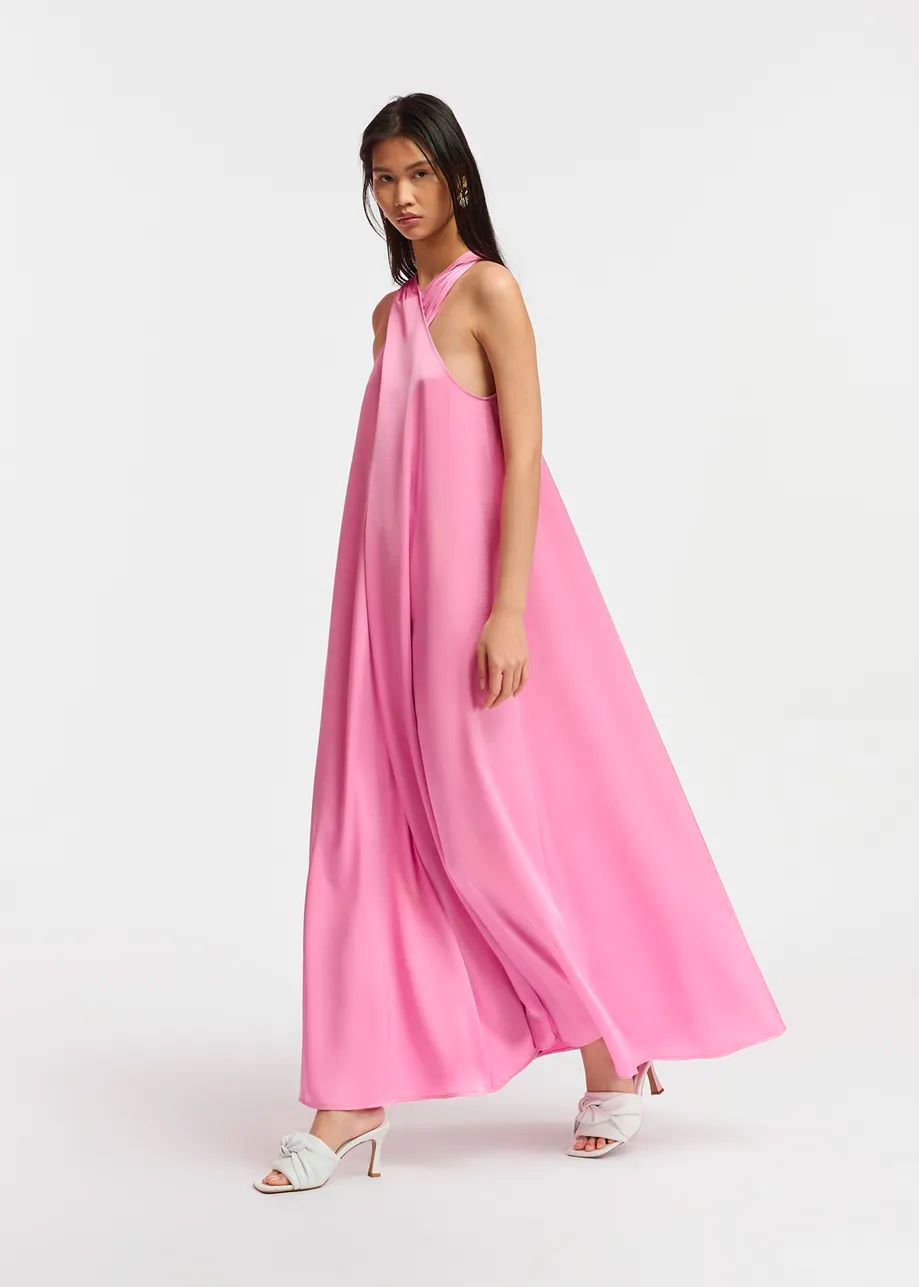 Essentiel Finch Halterneck Dress in Pink Blush