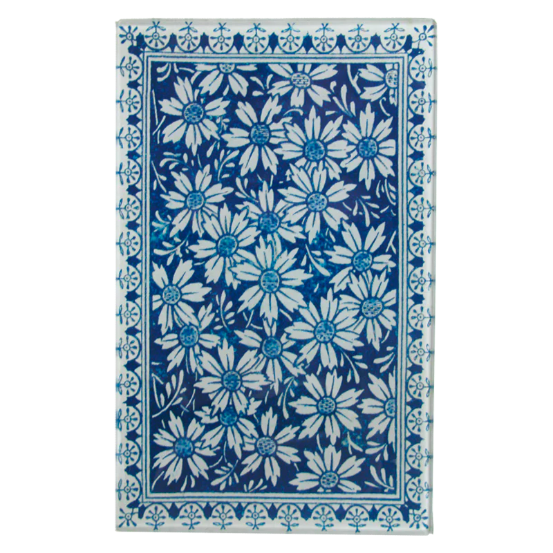 John Derian Blue Daisy Card Back 5 x 8&quot; Rectangular Tray