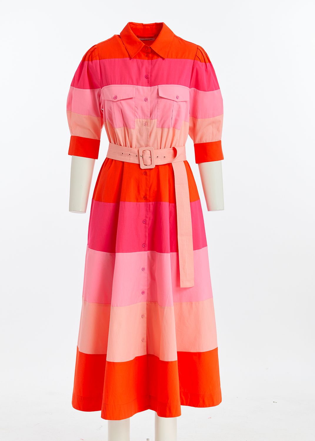 Essentiel Faleigh Striped Dress in Bubblegum