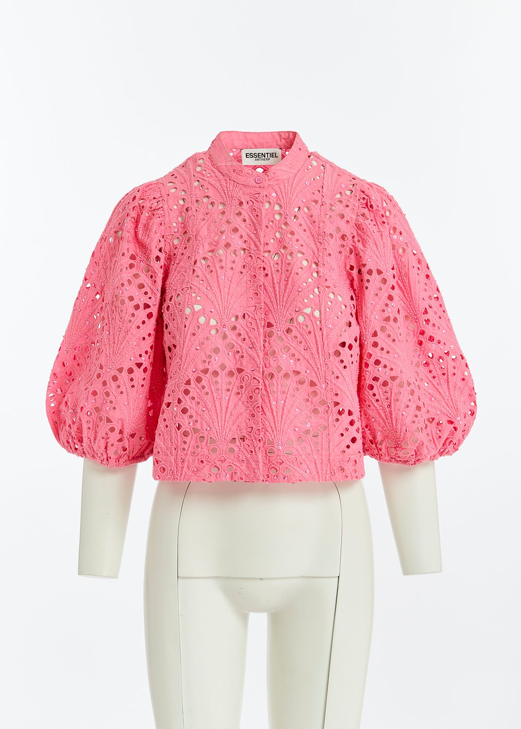 Essentiel Fuddie Broderie Anglaise Shirt in Bubblegum