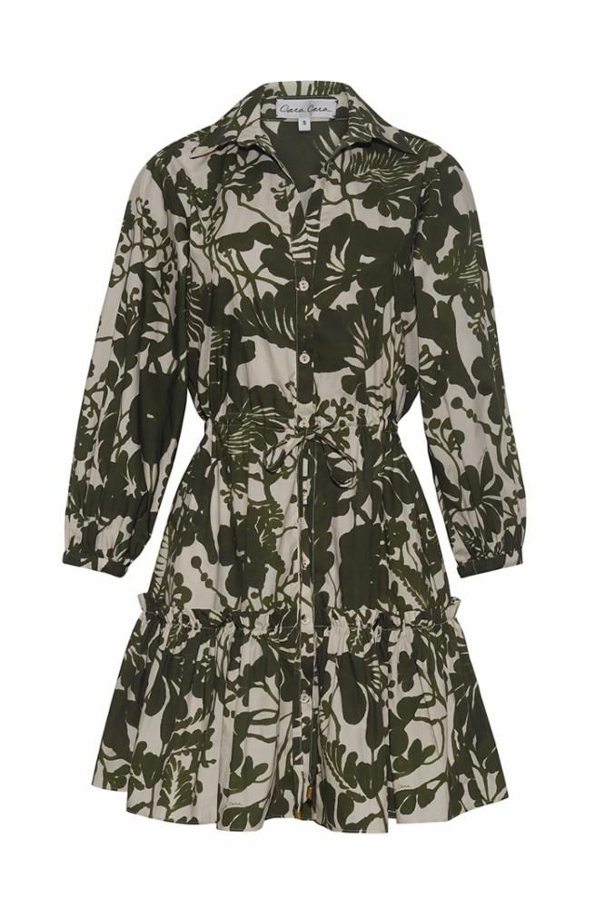 Cara Cara Robin Dress in Olive Mill Reef