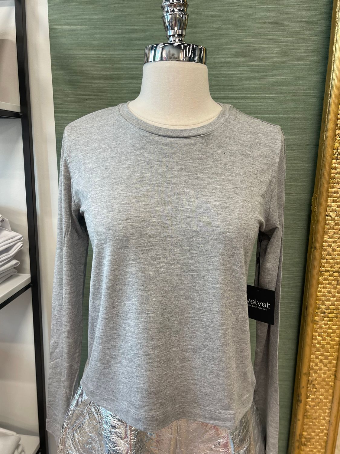 Velvet Pacifica Tee in Heather Grey