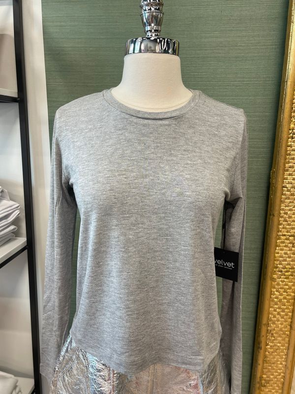 Velvet Pacifica Tee in Heather Grey