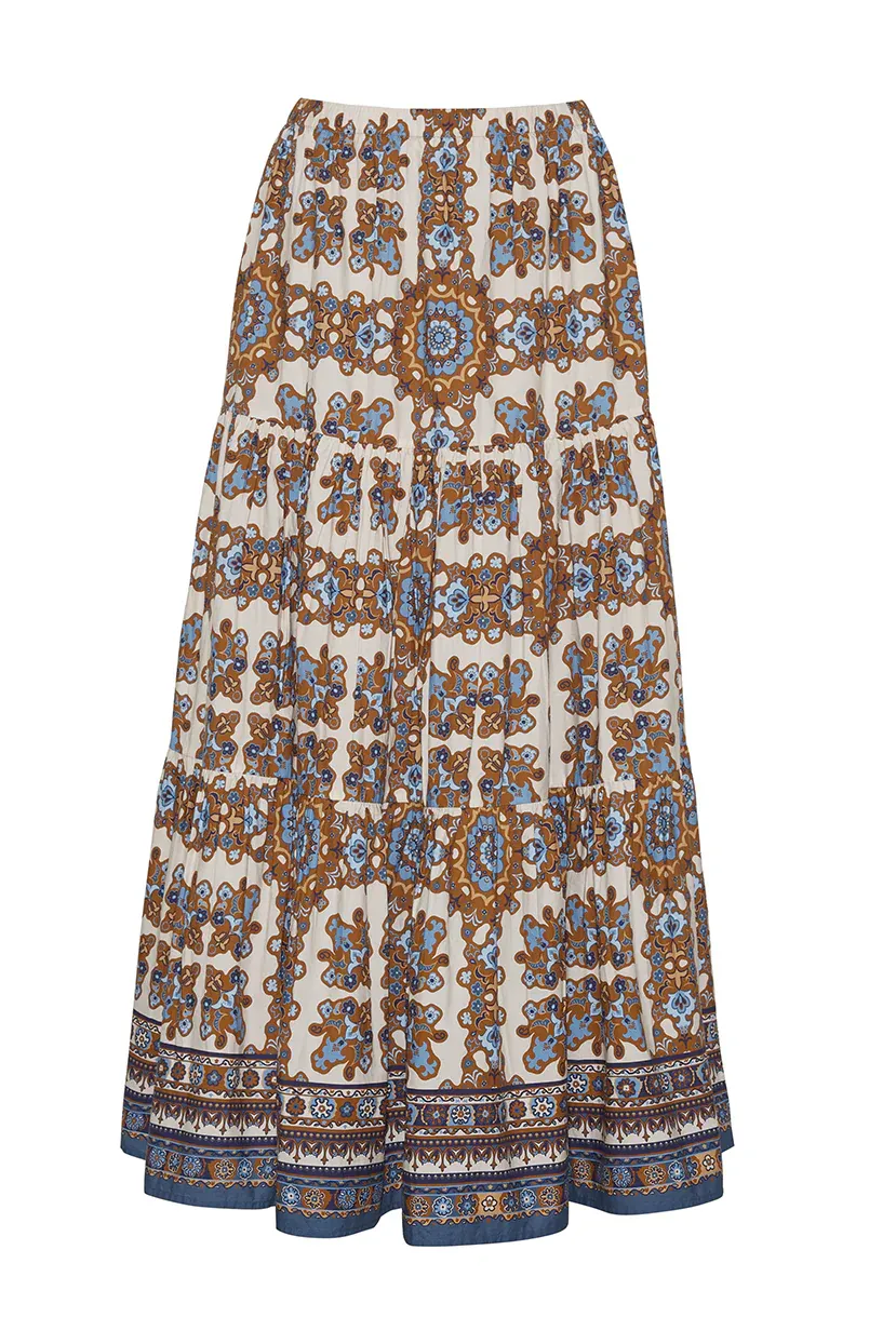 Cara Cara Melanie Skirt in Stonewash Rita Tile