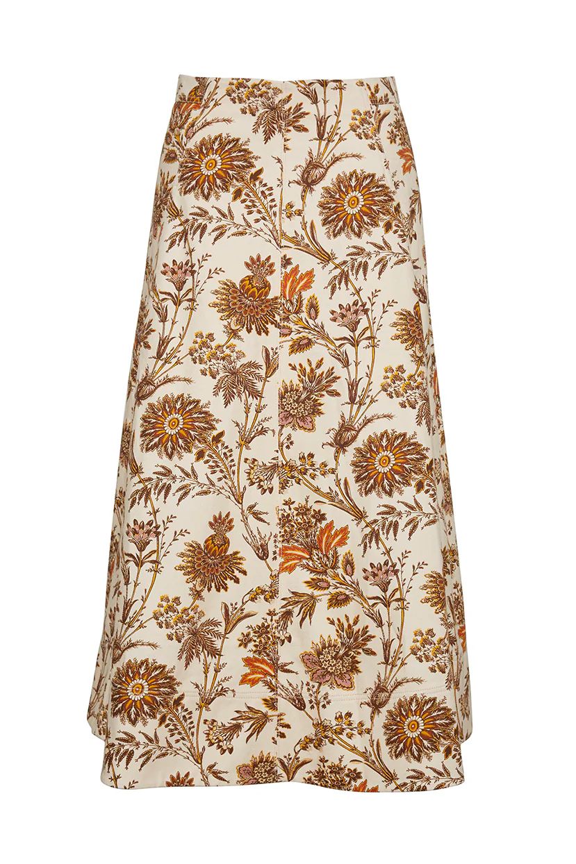 Cara Cara Aisha Skirt in Turtledove Vint Blossom