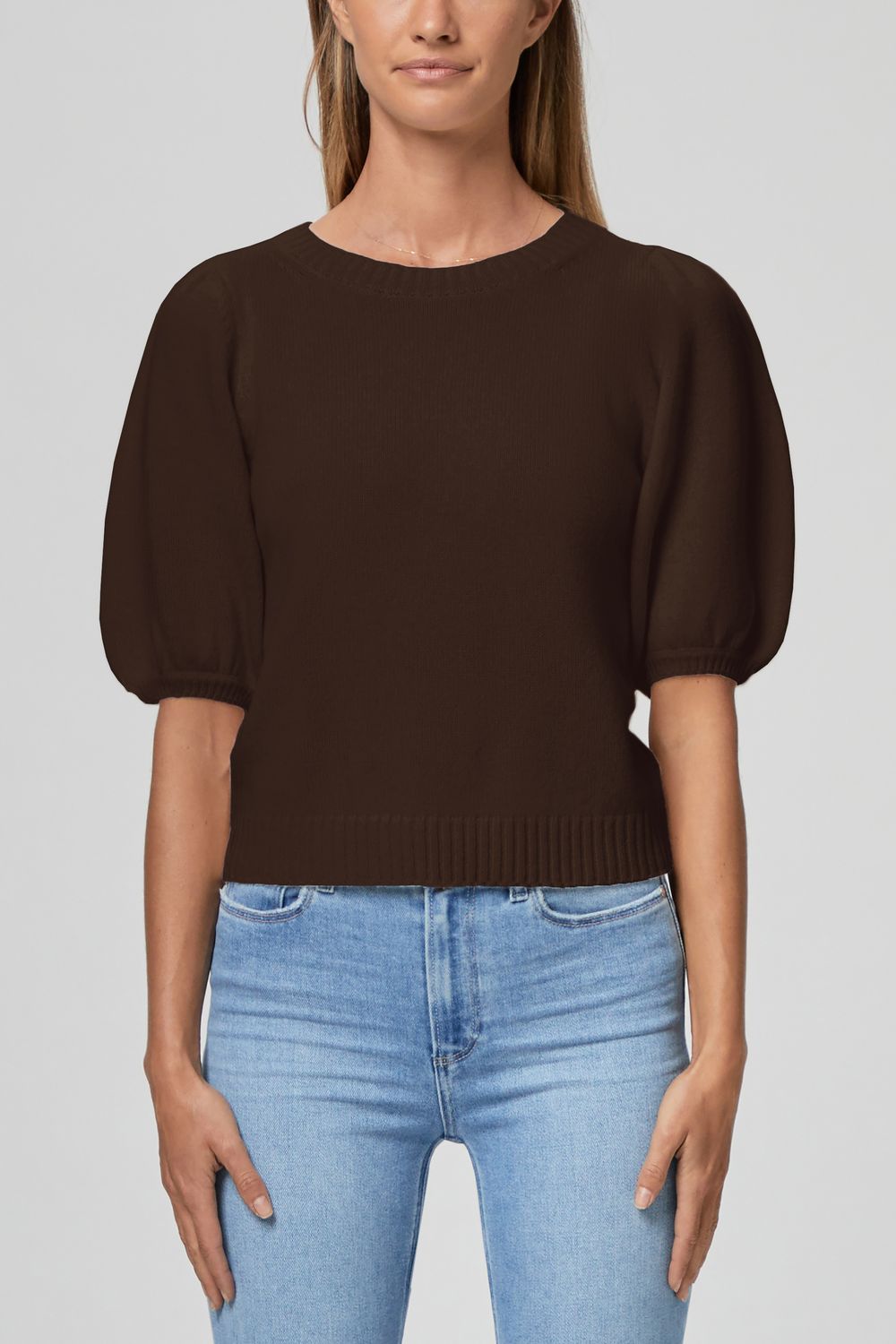 Paige Lucerne Top in Dark Brown