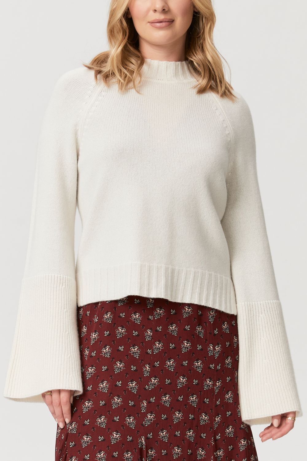 Paige Laurel Sweater in Ivory