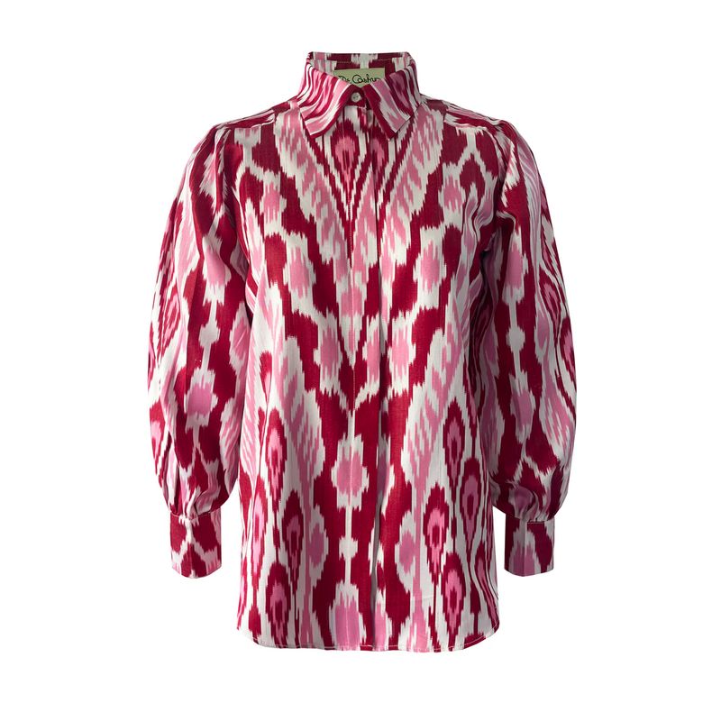 De Castro Pink Ikat Top
