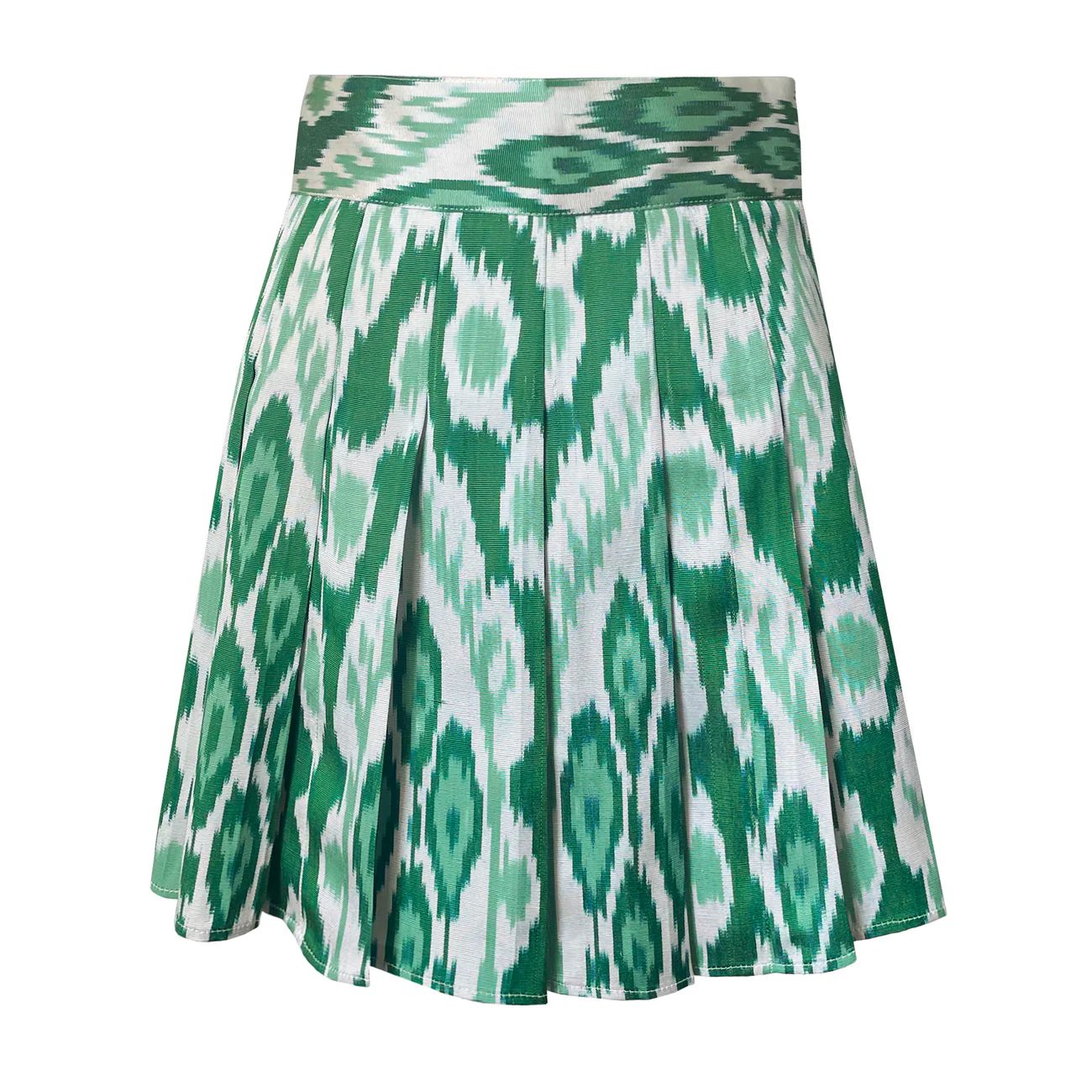 De Castro Green Ikat Skirt