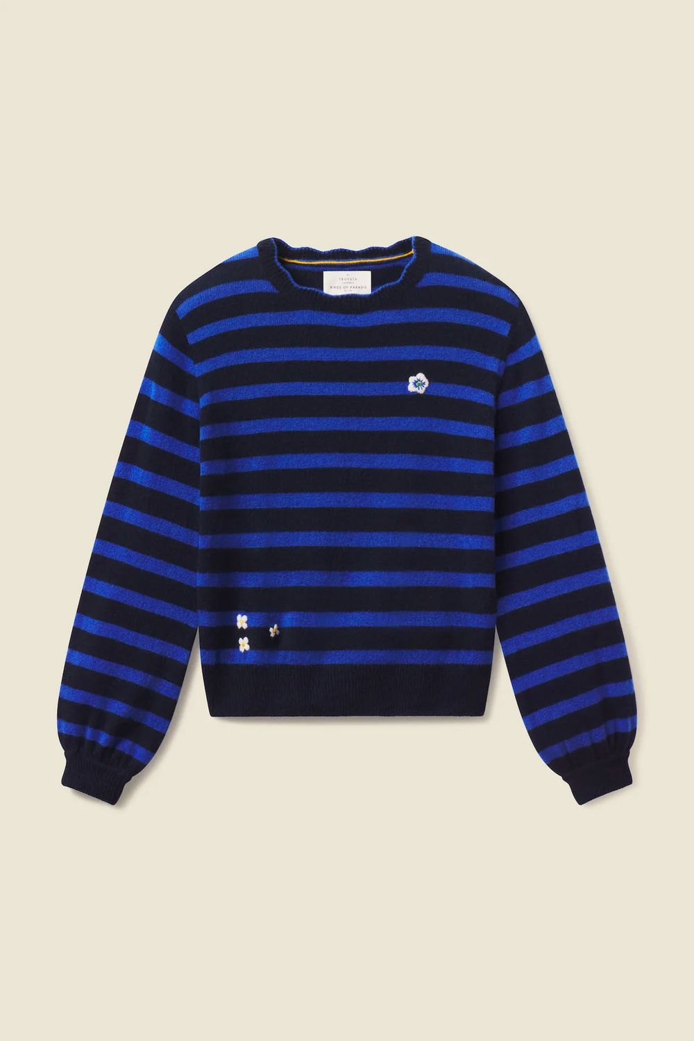 Trovata Ryann Sweater in Navy &amp; Blue Stripes