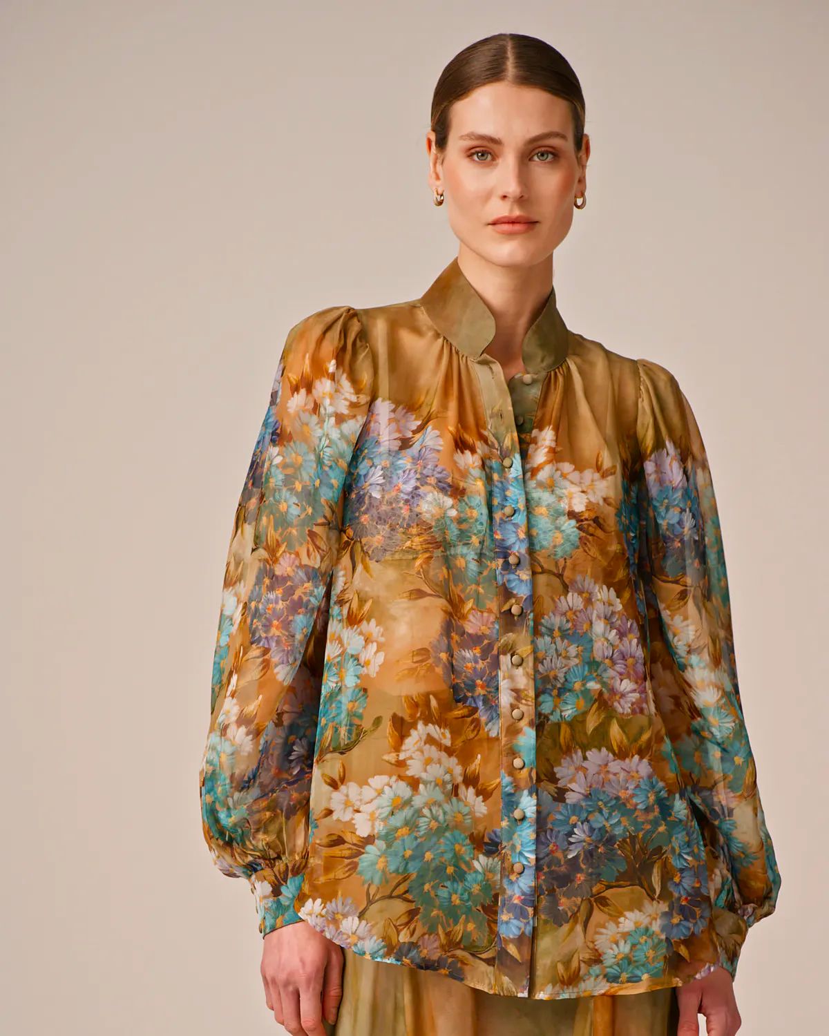 ByTiMo Organza Blouse in Forest Flower