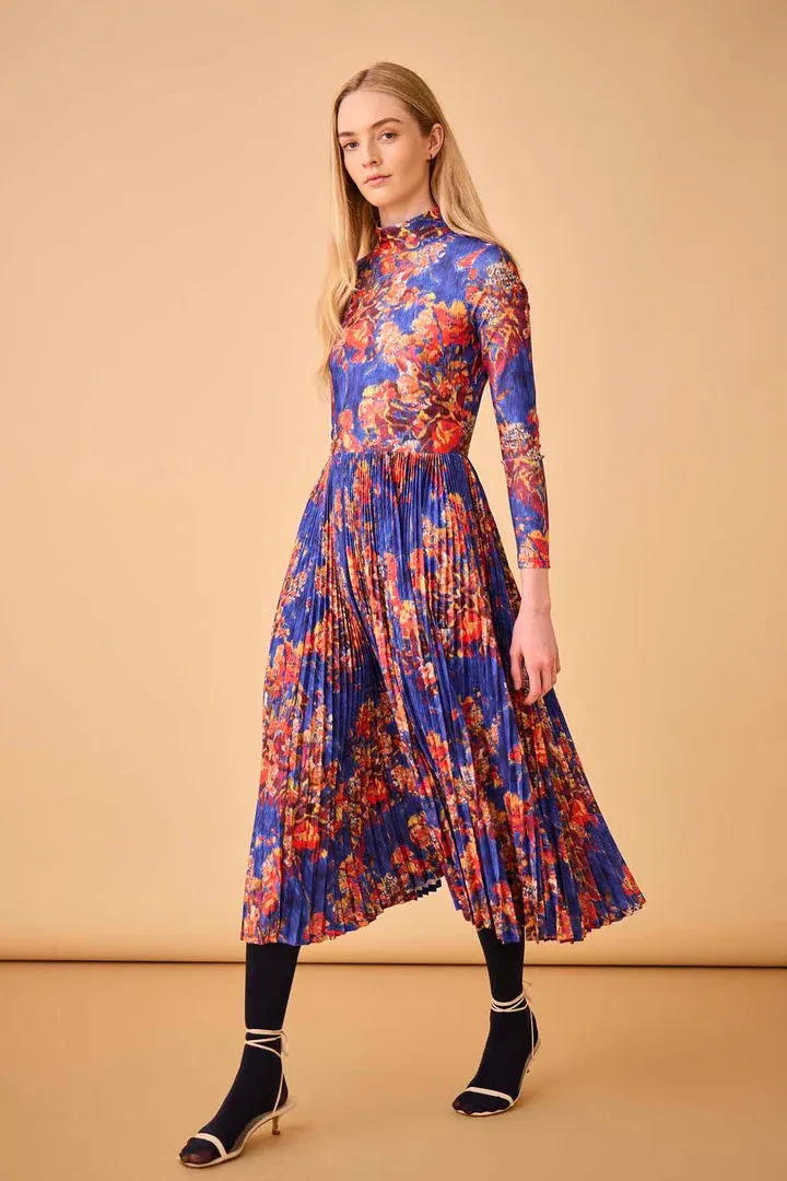 Hunter Bell Sabine Dress in Watercolor Bouquet