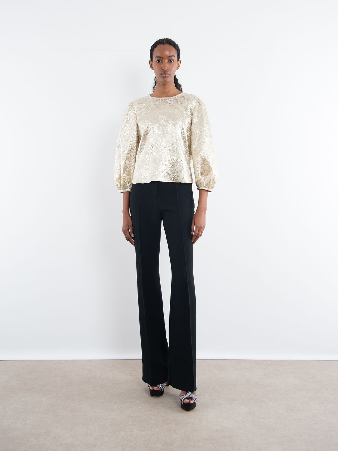 Saloni Ozzie Top in Pale Gold