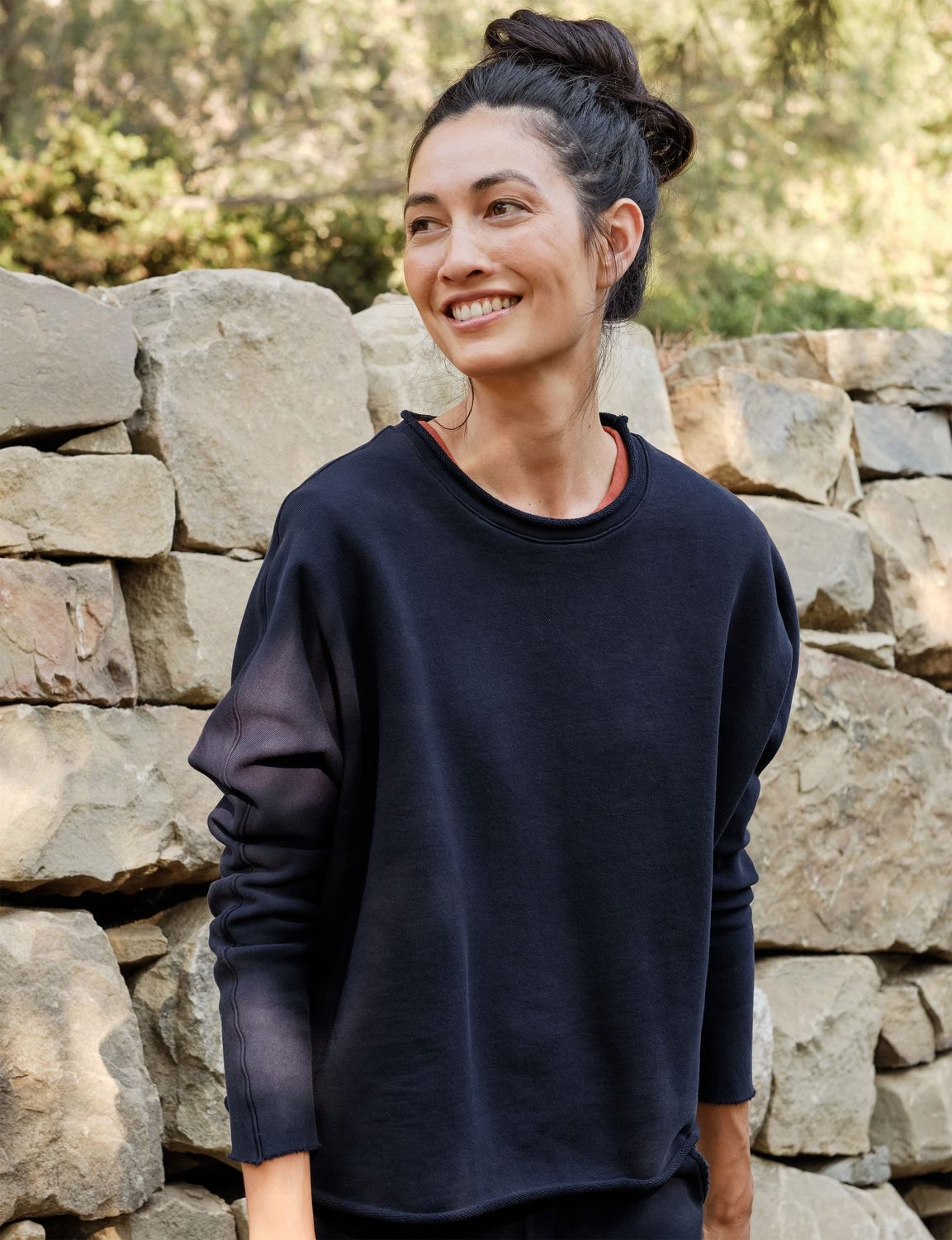 Frank &amp; Eileen Anna Long Sleeve Caplet in British Royal Navy