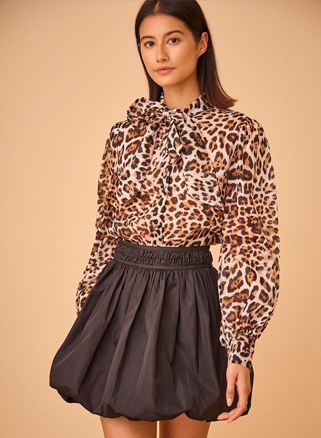 Hunter Bell Tess Blouse in Leopard